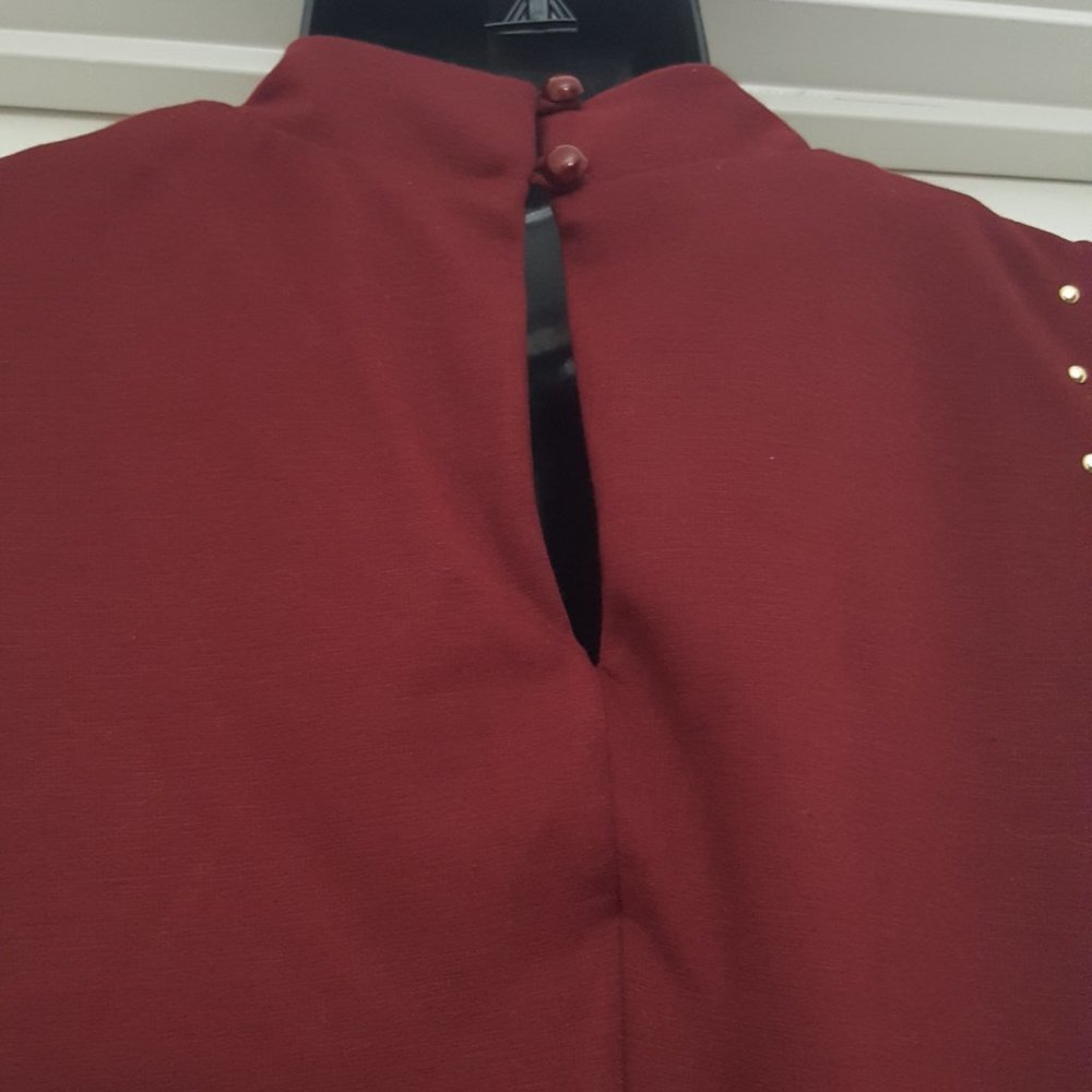 New Women's EMMA & MICHELE Midi Sleeveless Red Dress Size M - Picture 7 of 11